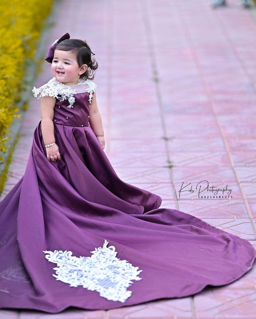 Plum Long Tail Aizal Dress