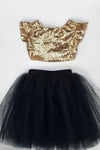 The goldey Black skirt set