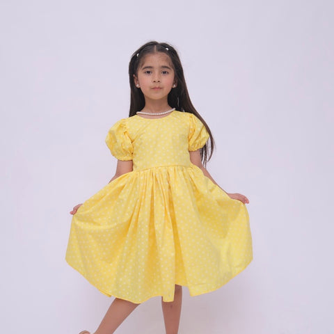 The Lemon dotted Frock