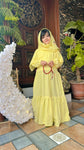 Lemon butterfly abaya