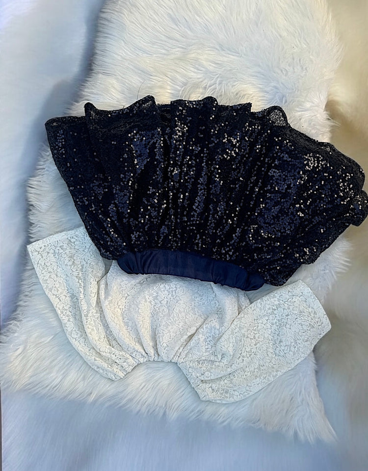 The Stary blue skirt set