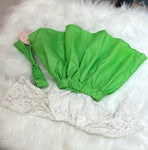 GREEN POLKA DOT SKIRT SET