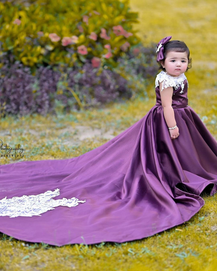 Plum Long Tail Aizal Dress