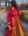 Multi toned muntazir lehenga set