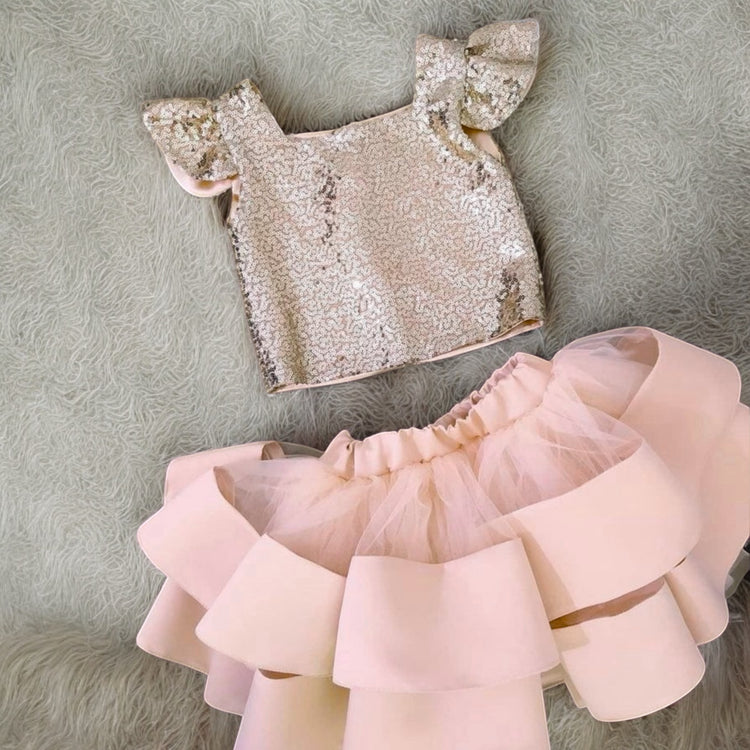 Tiffany Peach skirt set