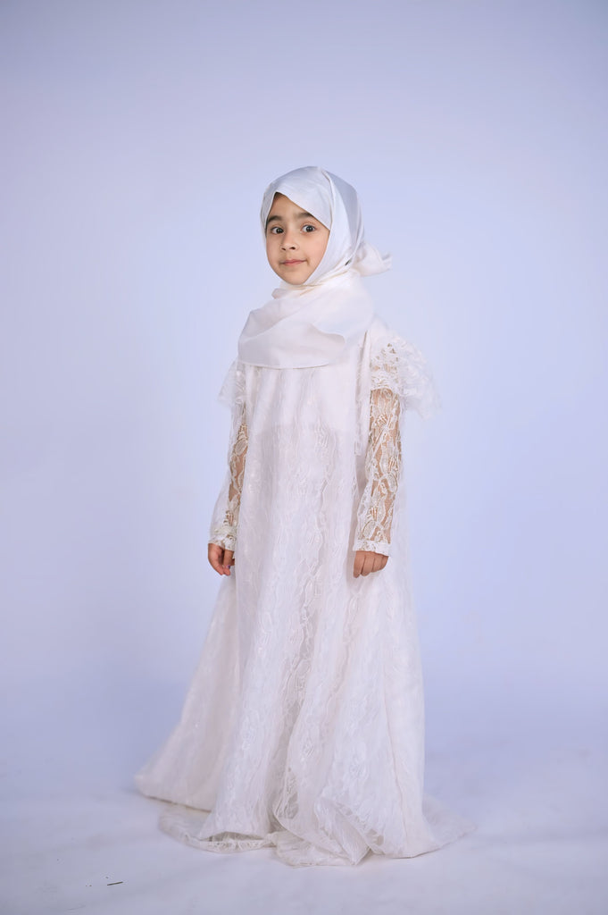 White Lace abaya