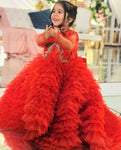THE RED FRILL LONG DRESS