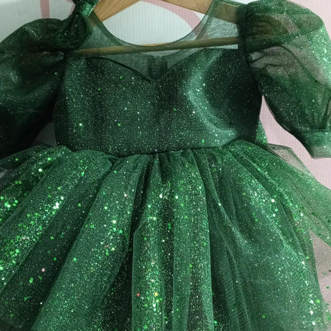 THE GLITTER GREEN INDEPENDENCE FROCK