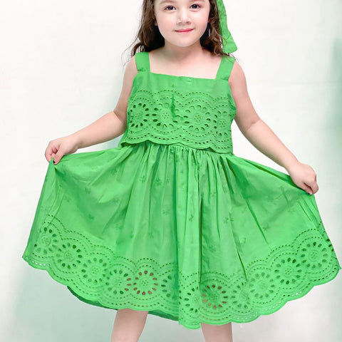 The Green Chikankari Dress