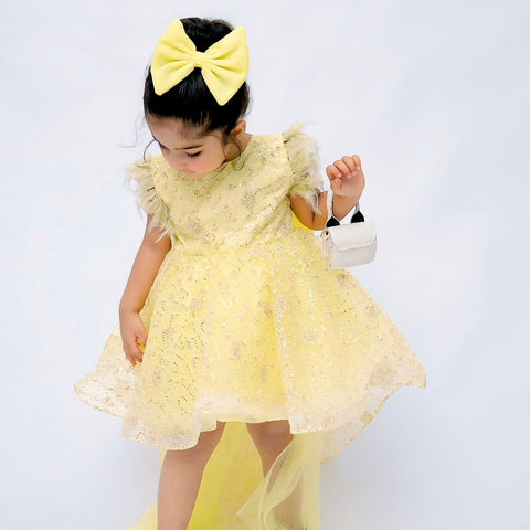 PINWHEEL GALAXY FROCK (LEMON)