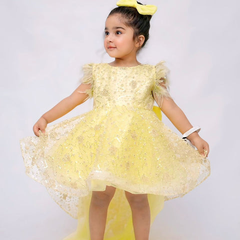 PINWHEEL GALAXY FROCK (LEMON)