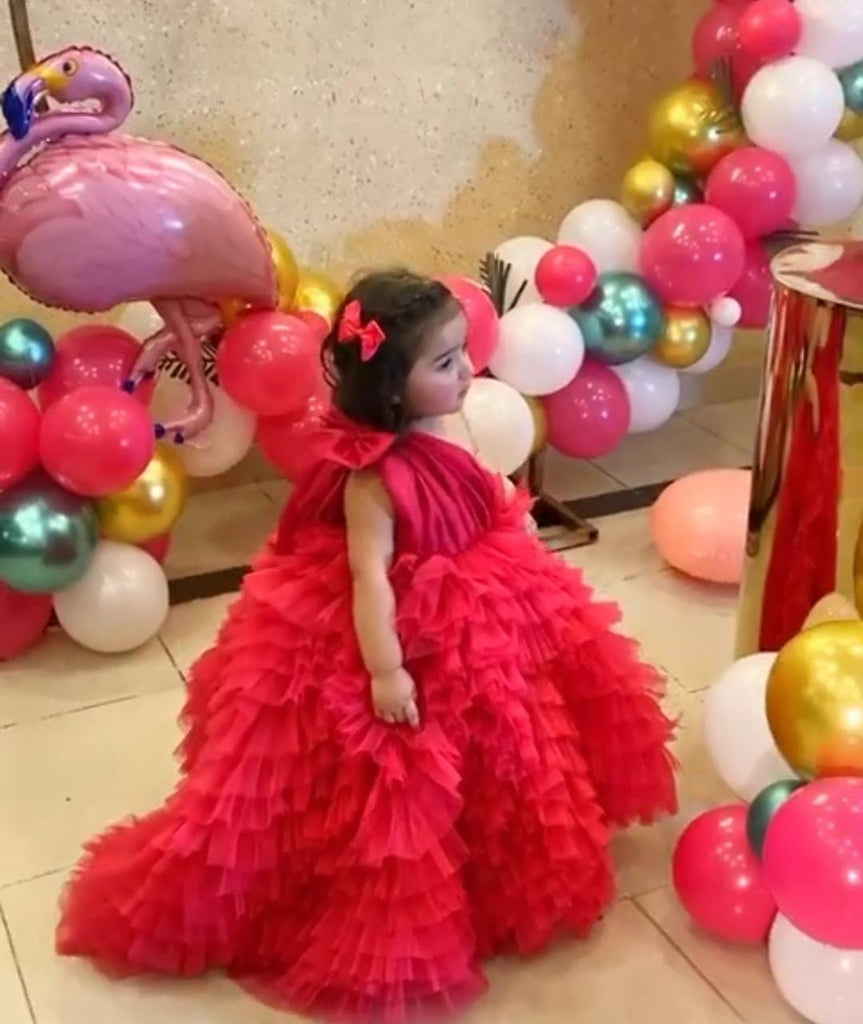 AIZAL BIRTHDAY DRESS SHOCKING PINK