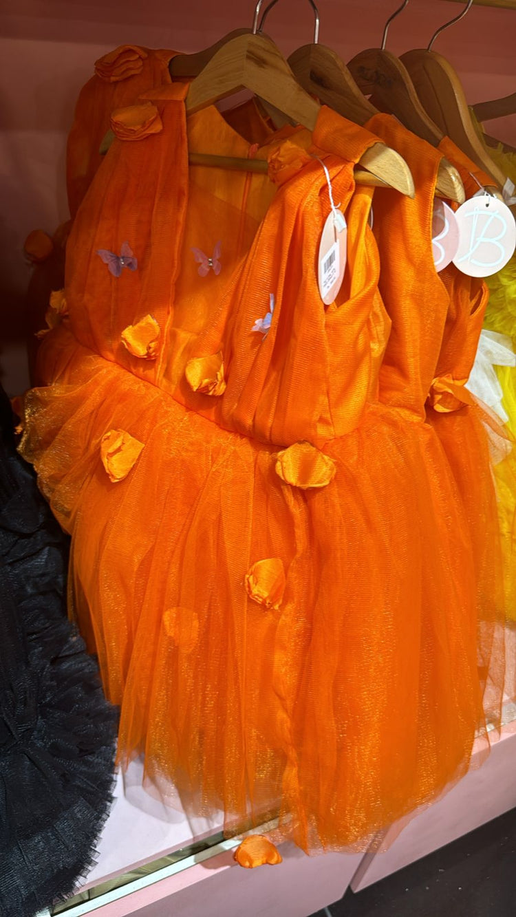 Petal orange Frock