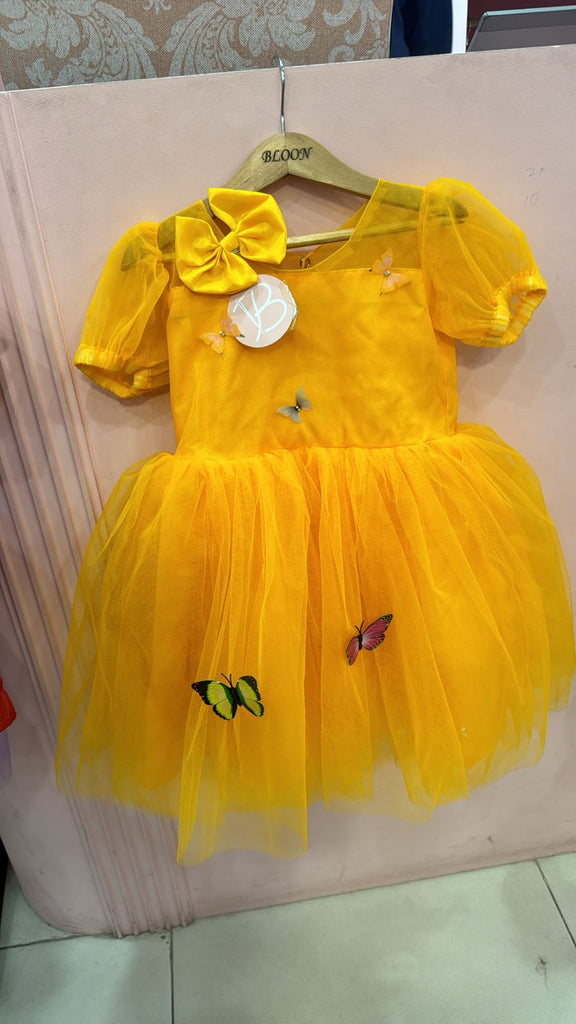 Yellow Butterfly Frock