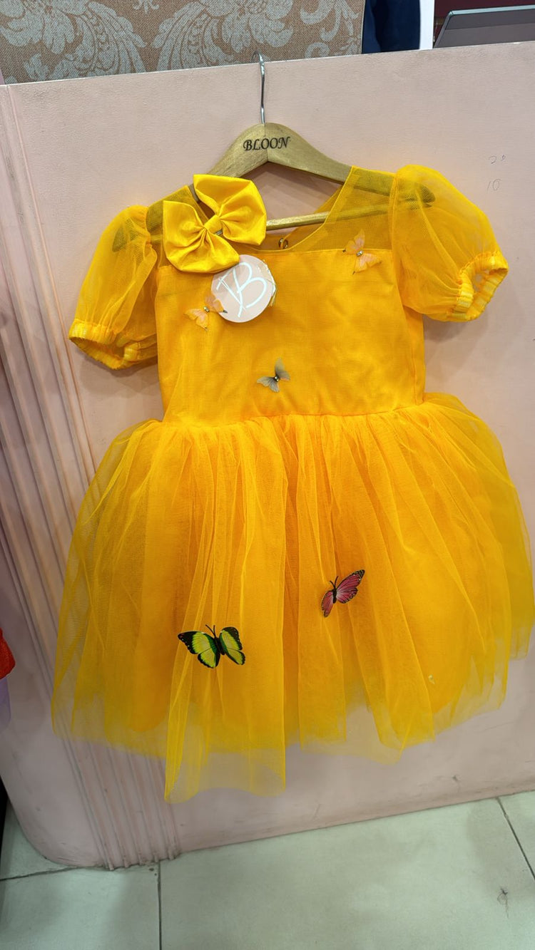 Yellow Butterfly Frock