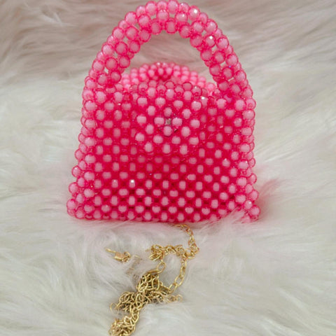 Beaded cluthes pink