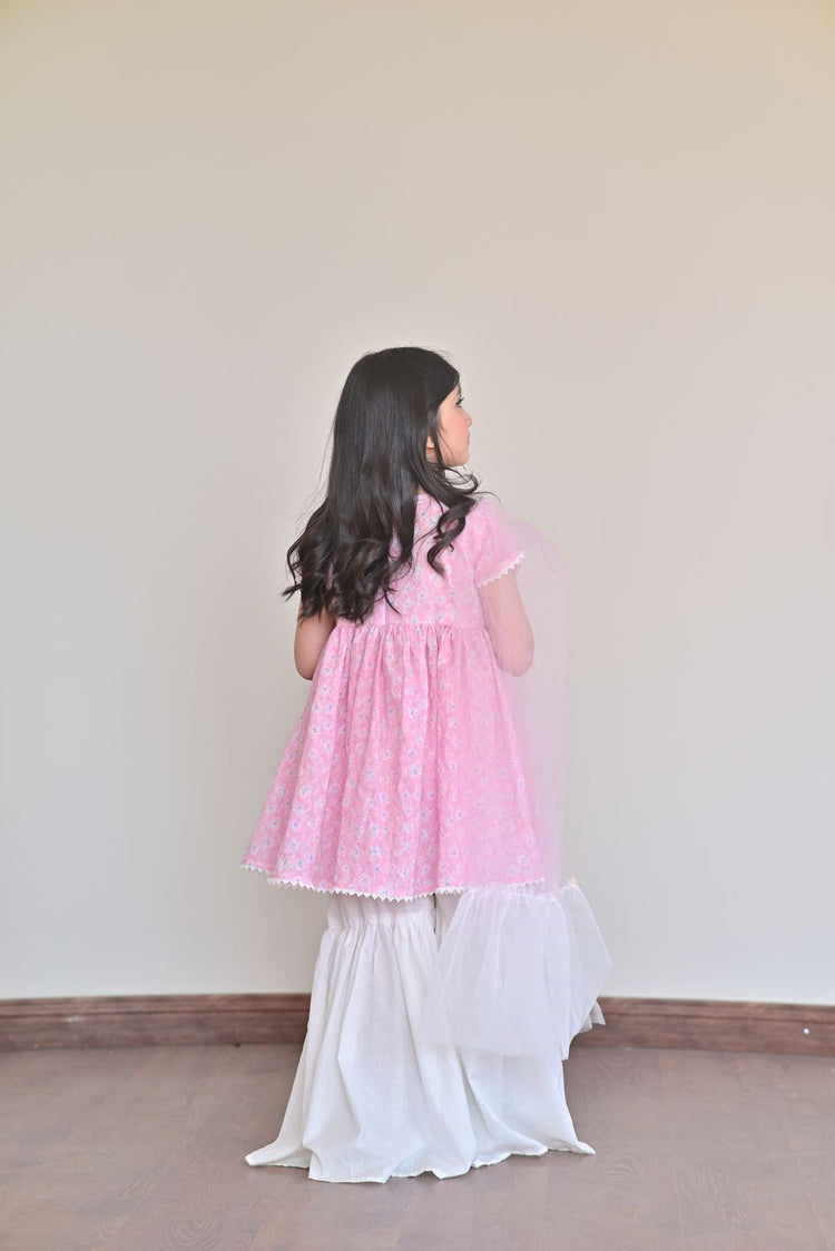 The puffy pink gharara set