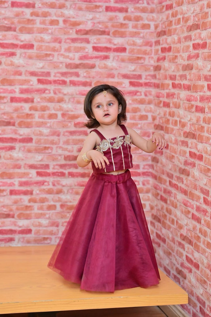 Amaya Maroon lehenga set